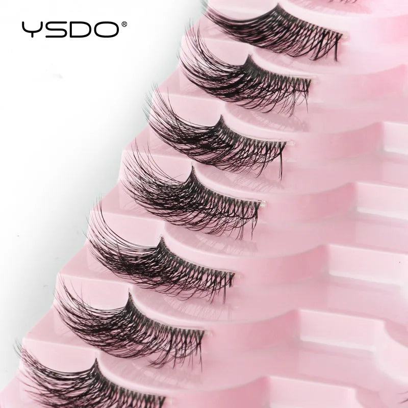 New Fox Half Eyelashes 3/10 Pairs 3D Mink Lashes Natural Eyelash Extension Cat Eye Eyelashes Makeup Tools faux Cils maquiagem - Blinksy